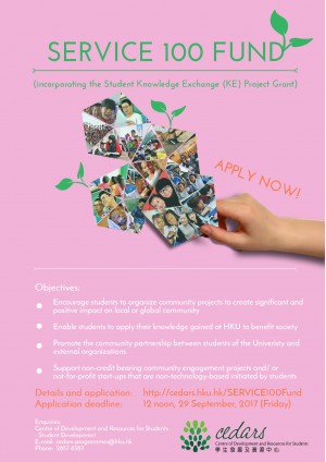 Application for SERVICE 100 Fund (incorporating the Student Knowledge Exchange (KE) Project Grant)